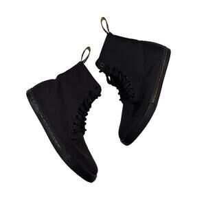 Doc Martin Junior Sheridan Canvas Casual Boots in Black Size 3